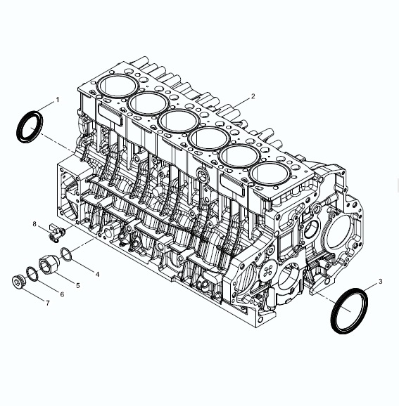 Блок цилиндров двигателя WP7 1000531295